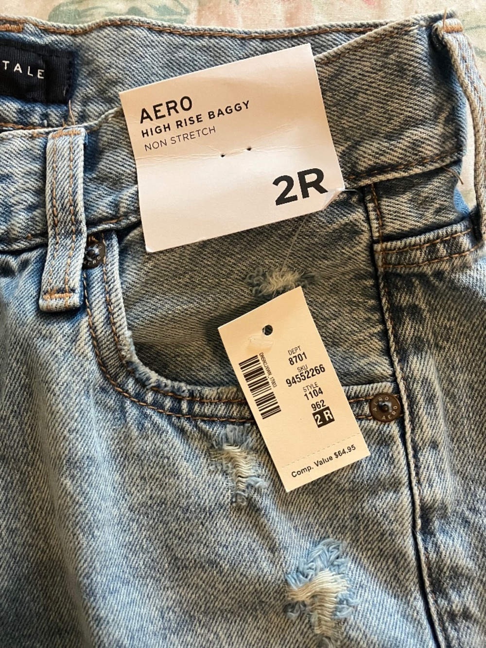 Aero high rise baggy jeans.